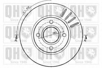 QUINTON HAZELL bdc4351 -  Тормозной диск